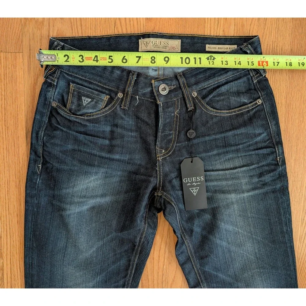 GUESS Men’s 30  32 X 34 Regular Boot Falcon Dark Wash Jeans Cotton 5-Pocket NWT